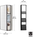 Cubiko Tall Black Mirror and Storage Unit