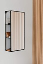 Cubiko Tall Black Mirror and Storage Unit