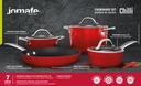 Jomafe Chilli 7pc Non-Stick Induction Cookware Set