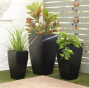 Black Metal Planter 30in
