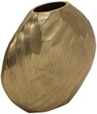 Aluminum Hammered Vase Champagne 11in