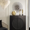 Aluminum Hammered Vase Champagne 11in