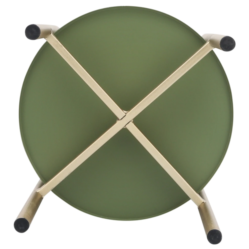 Green Diamond Planter on Metal Stand Large