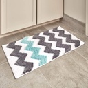 Chevron Rug Gray/ Aruba 34in