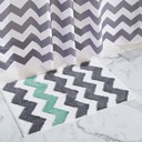 Chevron Rug Gray/ Aruba 34in