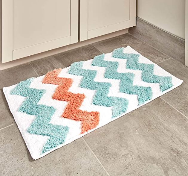 Chevron Rug Aruba/ Coral 34 x 21
