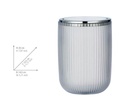 Agropoli White Frosted Swing Cover Bin