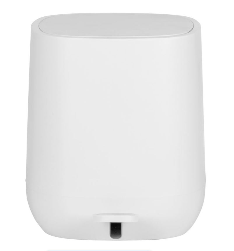 Davos White Matte Pedal Bin 5 Litre