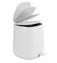Davos White Matte Pedal Bin 5 Litre