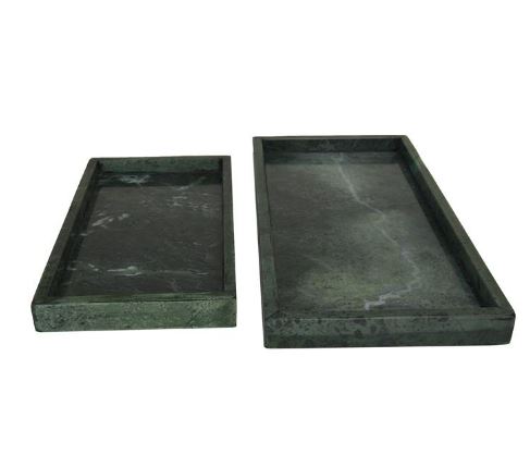 Green Marble Tray 11in