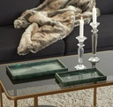 Green Marble Tray 11in