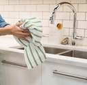 Basketweave Dishtowel Sage