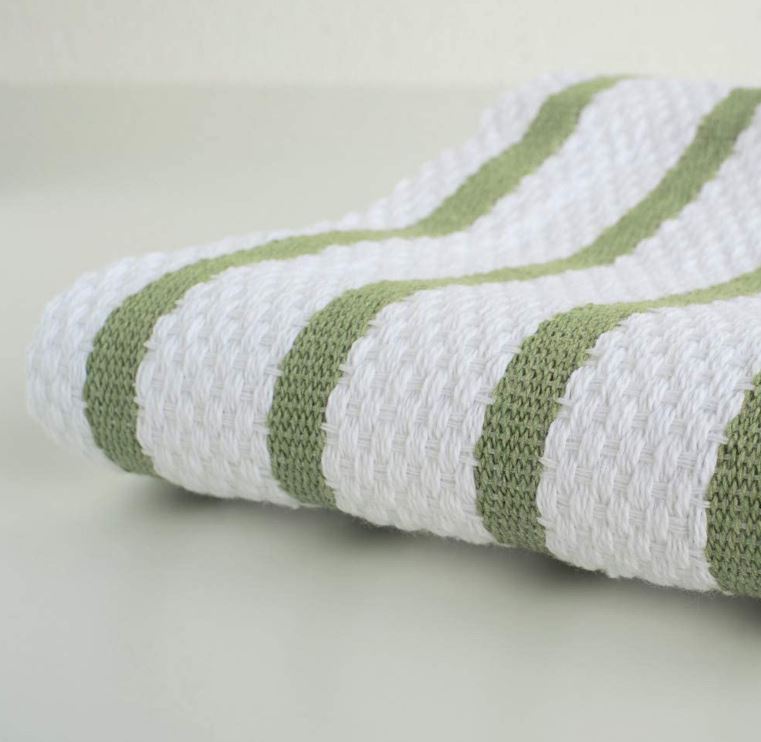 Basketweave Dishtowel Sage