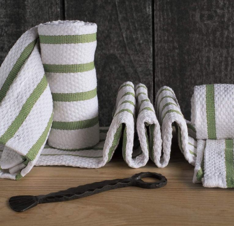 Basketweave Dishtowel Sage