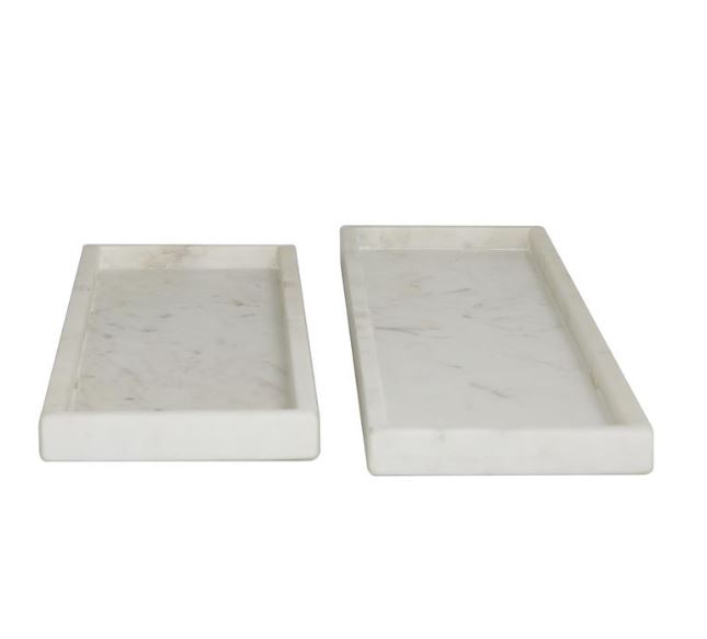 White Marble Tray 23in