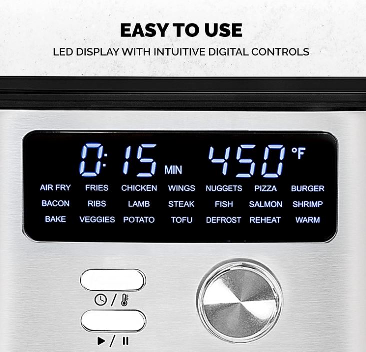 Kalorik Maxx 4qt Digital Air Fryer Stainless & Steel Black