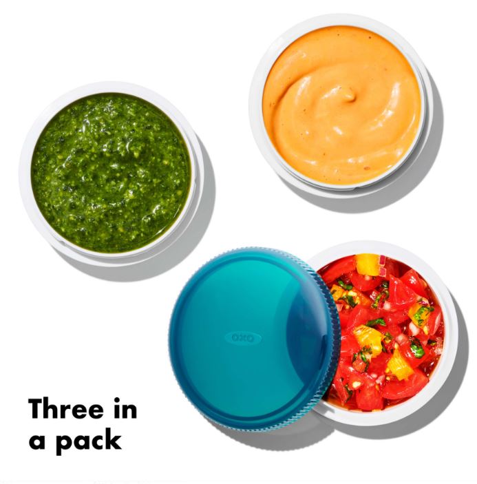 OXO Prep & Go Leakproof Condiment Keeper 3 pack