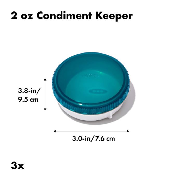 OXO Prep & Go Leakproof Condiment Keeper 3 pack