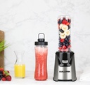Kalorik Personal Blender With 2 Tritan Bottles, Stainless Steel