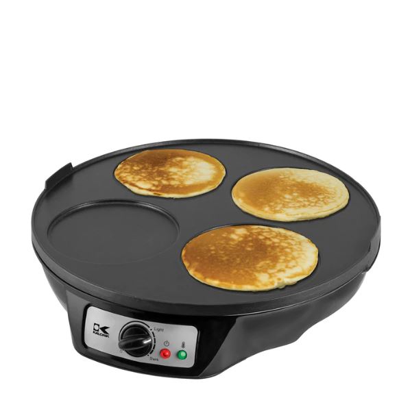 Kalorik Black 3-in-1 Griddle, Crepe and Pancake Maker 