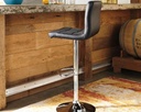 Bellatier Adjustable Height Bar Stool Black/Chrome Finish