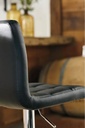 Bellatier Adjustable Height Bar Stool Black/Chrome Finish