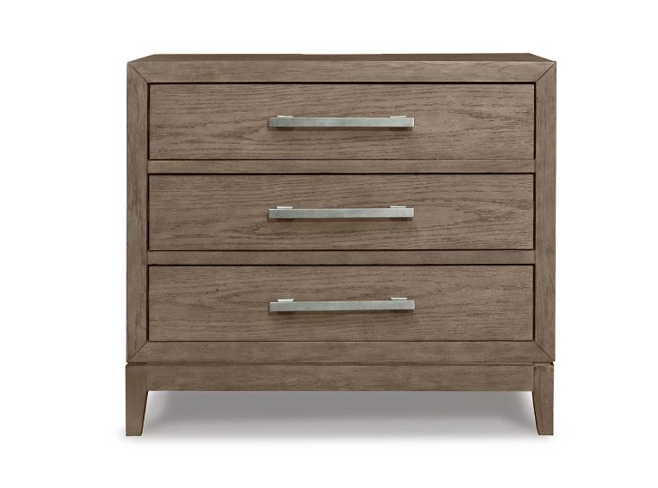 Chrestner Gray Three Drawer Night Stand