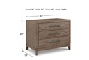 Chrestner Gray Three Drawer Night Stand