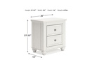 Grantoni Two Drawer Night Stand
