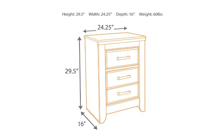 Juararo 2 Drawer Nightstand