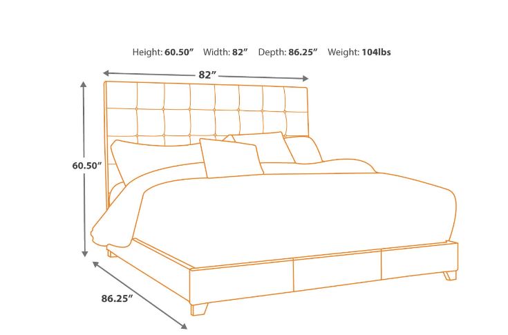 Dolante King Upholstered Bed Beige