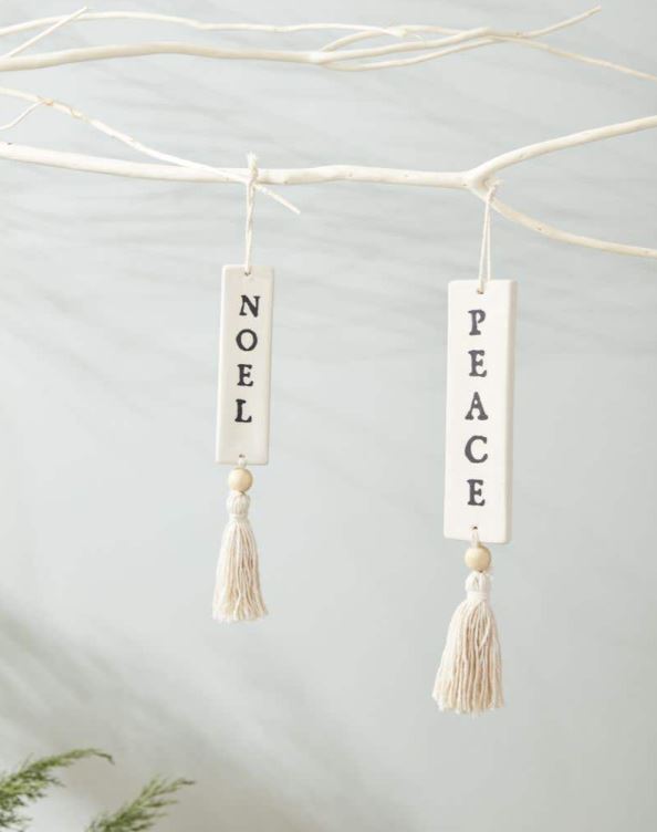 Holiday Greetings Noel Ornament 0.5in