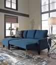 Jarreau Sofa Chaise Sleeper Blue