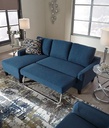 Jarreau Sofa Chaise Sleeper Blue