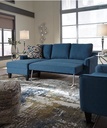 Jarreau Sofa Chaise Sleeper Blue