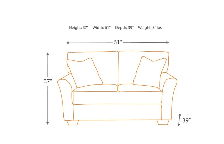 Tibbee Loveseat Slate