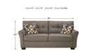 Tibbee Sofa Slate