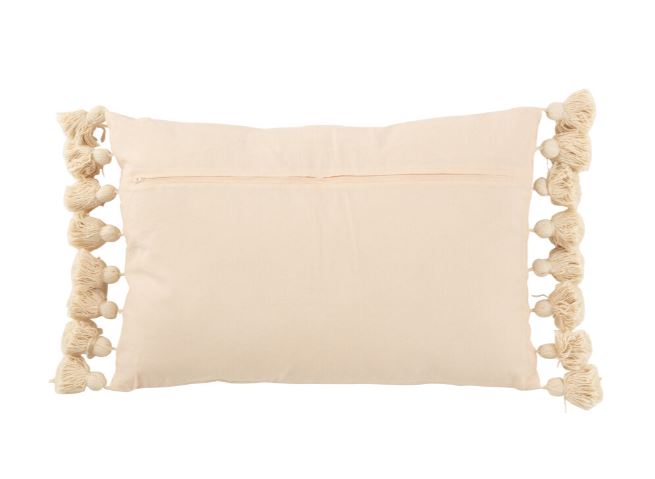 Peach Tassel Pillow 23x15in