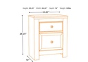 Paxberry Two Drawer Nightstand