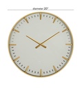 Gold Glass Wall Clock w/ Gold Accents 20in