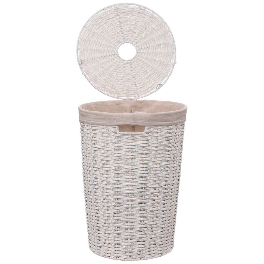 Round Laundry Basket White