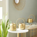 Gold Metal Watering Can Large