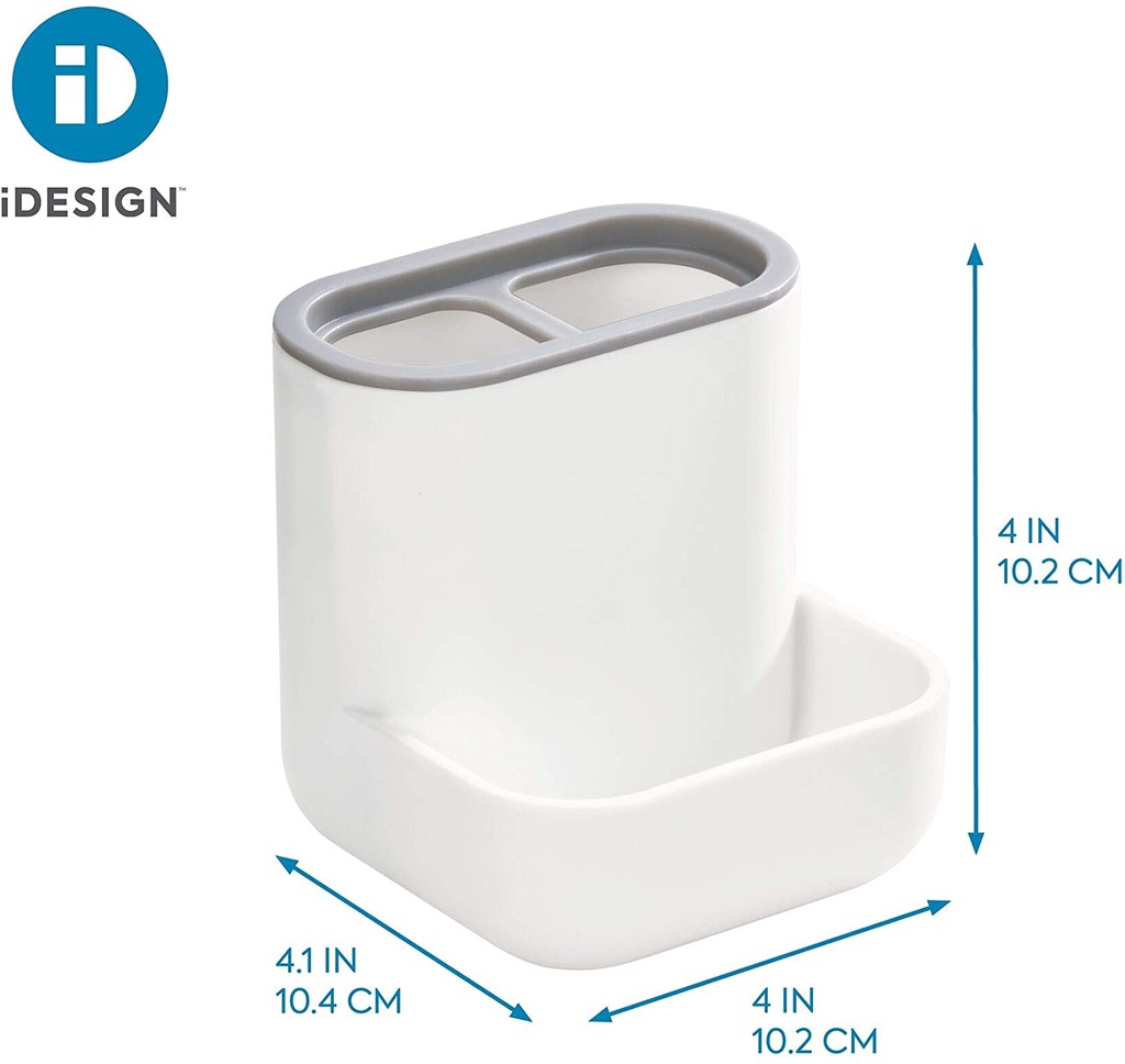 Cade Vanity Center White/ Grey