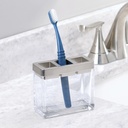 Casilla Toothbrush Holder Clear/ Brushed