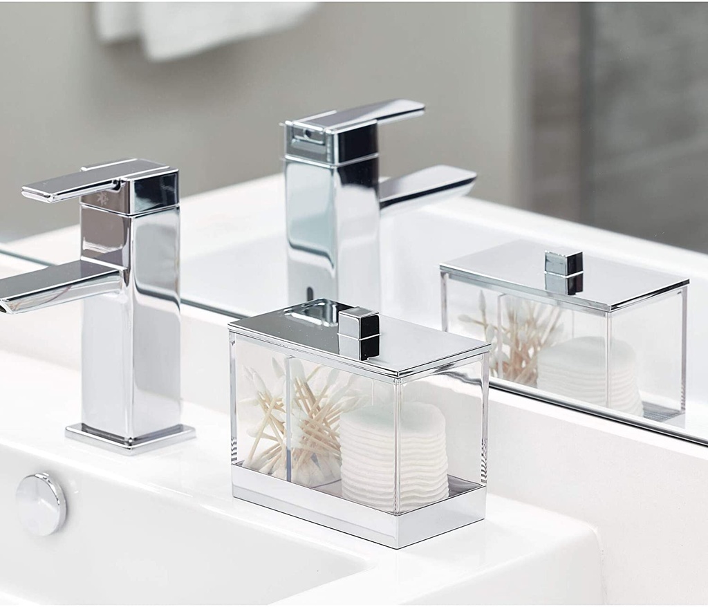 Clarity Divided Canister Clear/ Chrome
