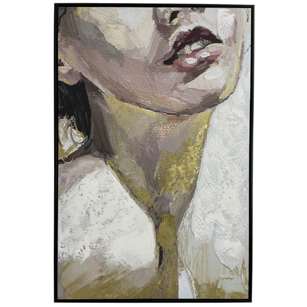 Gold Leaf Portrait Canvas Art 32x48in