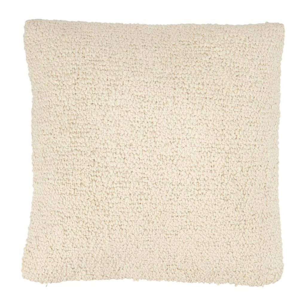 Cotton Boucle Pillow Cream  20in