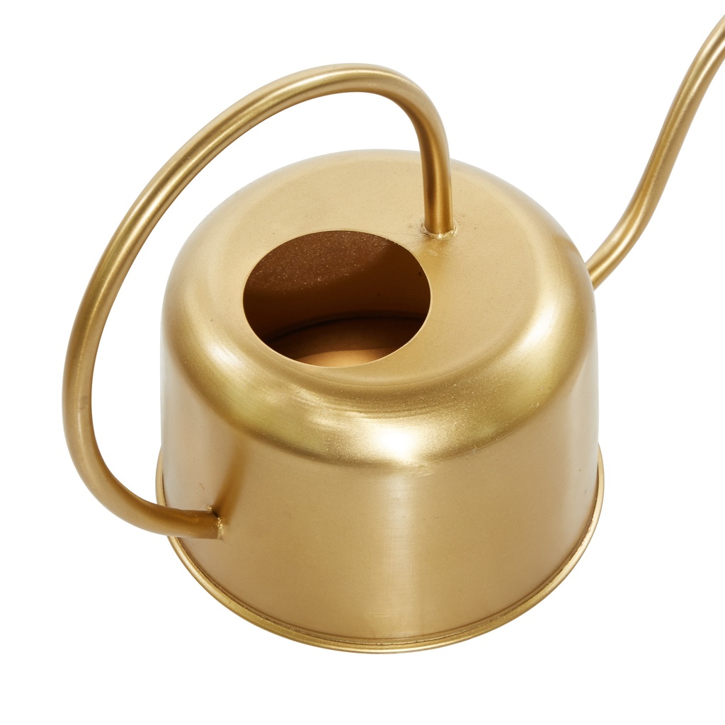 Gold Metal Watering Can 8in