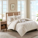 Anslee 3 Piece Cotton Yarn Dyed Duvet King
