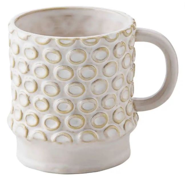 Stoneware Textured Mugs Assorted 12 oz
